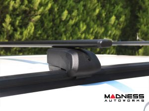 Alfa Romeo Stelvio Roof Rack Cross Bars - for models w/ factory roof rails - Black - Starlock (2017-2025) Alfa Romeo Stelvio Roof Rack Cross Bars - for models w/ factory roof rails - Black - Starlock (2017-2025)